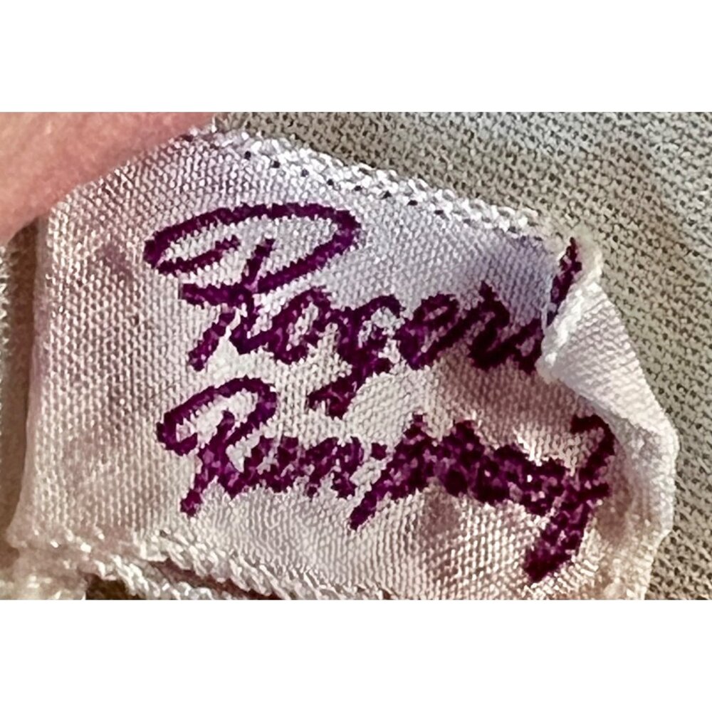 Rogers Cream Pleated Nightgown Grecian Trim Adjustable Straps Coquette 1950s - Picture 10 of 12